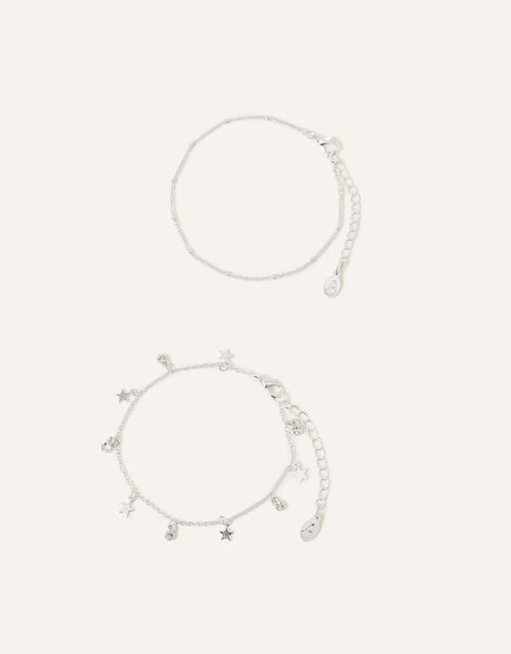 Star and Disc Anklets Set of Two, , large