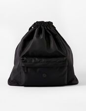 Dani Drawstring Gym Bag, Black (BLACK), large