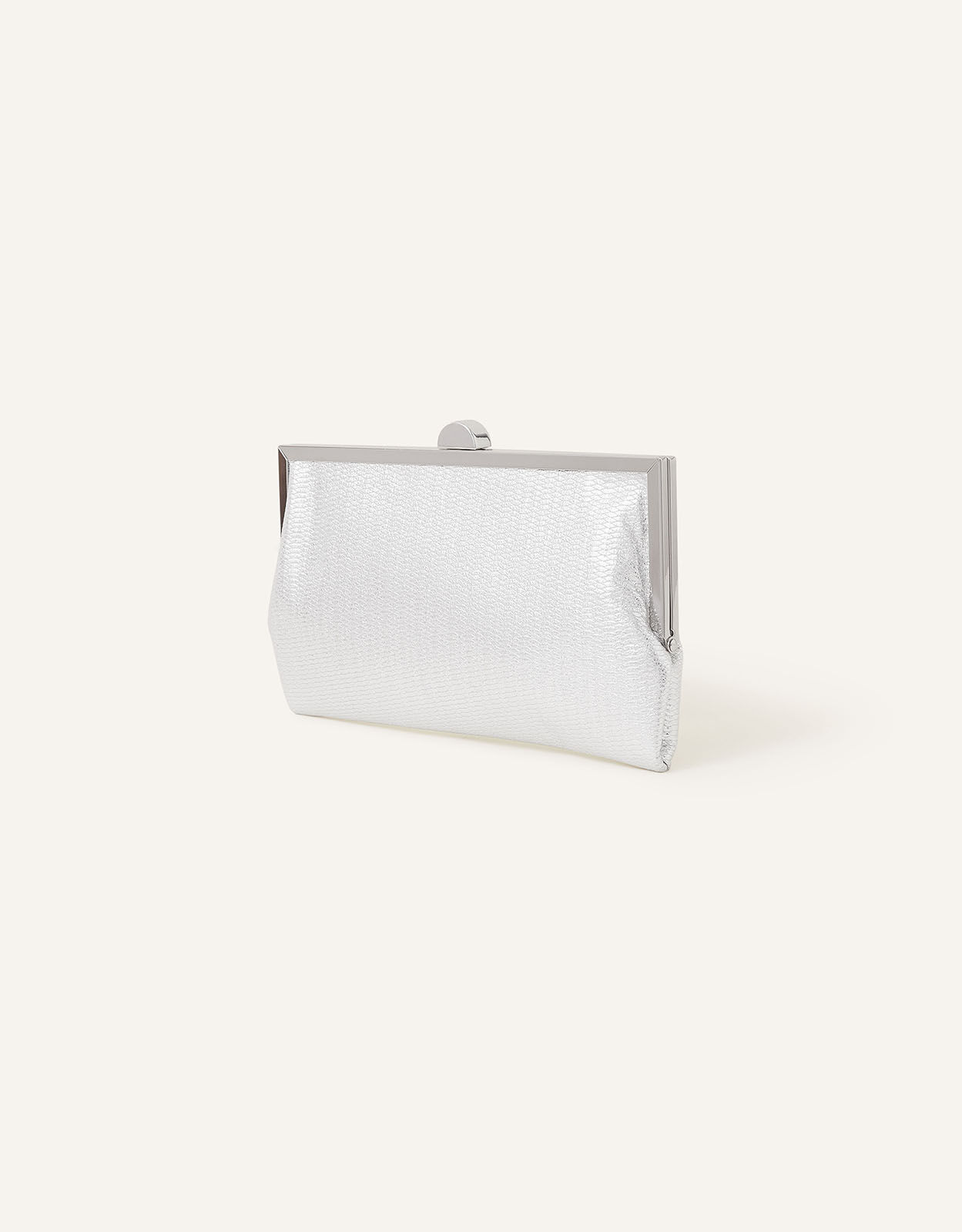 Silver metallic handbag shop