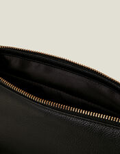 Leather Double-Pouch Cross-Body Bag, , large