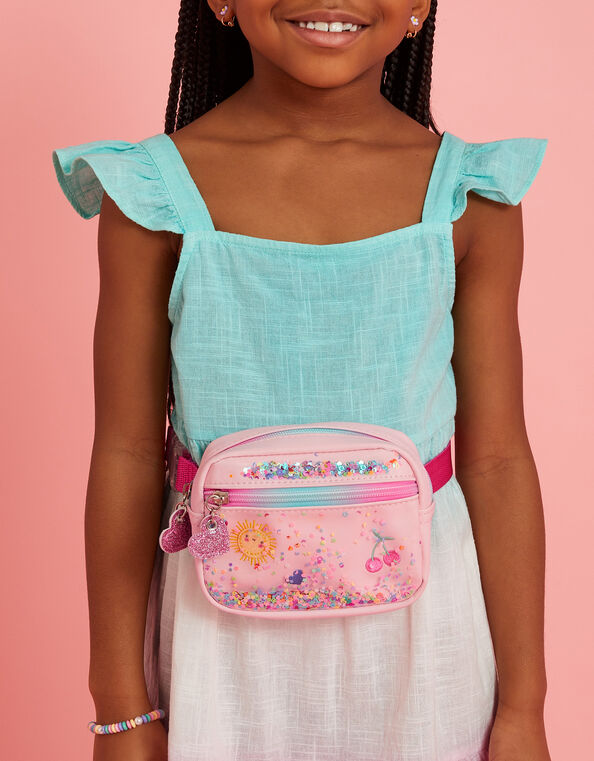 Girls Sequin Confetti Belt Bag, , large