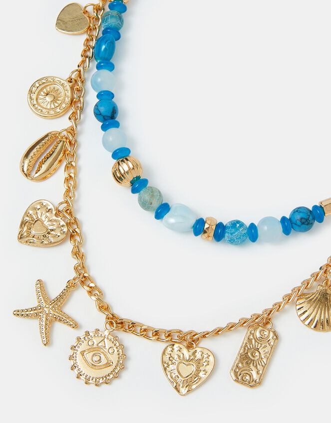 Beaded Sea Chain Bag Charm, , large