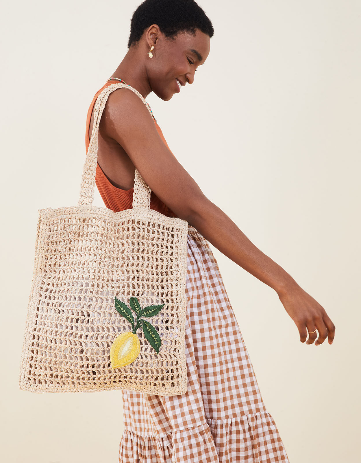 Raffia Crochet Beach Shopper Bag | Beach bags | Accessorize UK