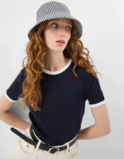 Stripe Cotton Bucket Hat, , large