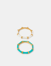 2-Pack Stainless Steel Enamel Rings, Gold (GOLD), large