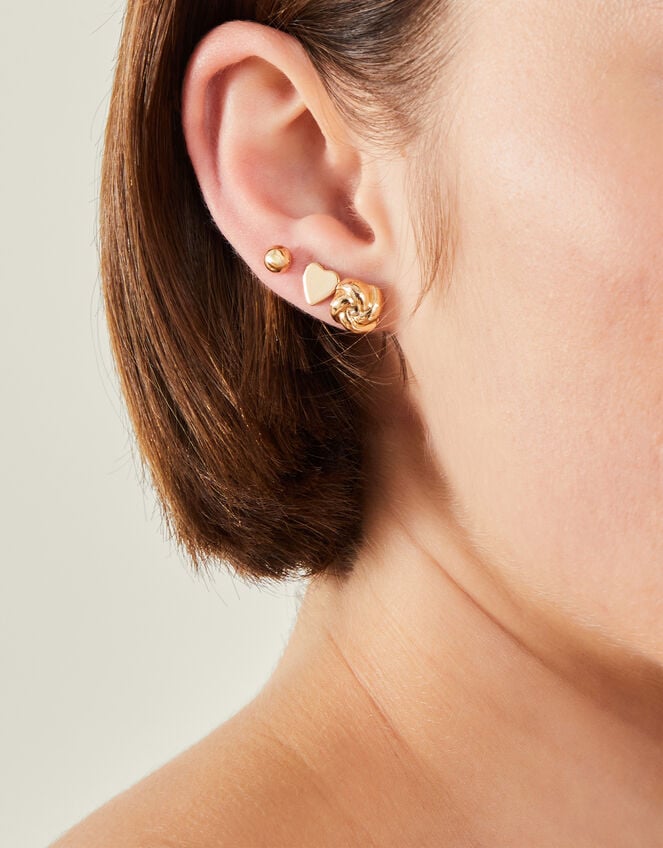 5-Pack Knot Stud Earrings, , large