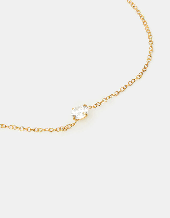 Lab Grown Diamond 0.1ct Chain Bracelet 9ct Gold, , large