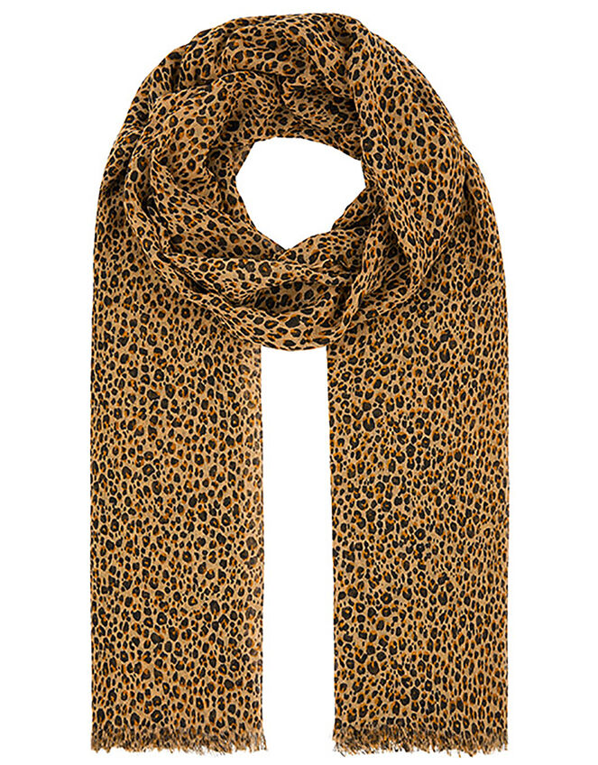 Leopard Print Scarf, , large