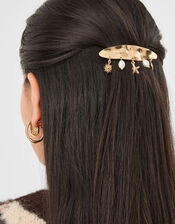 Starfish Charm Hair Clip, , large