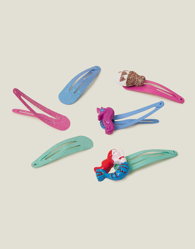 6-Pack Girls Mermaid Hair Clips , , large