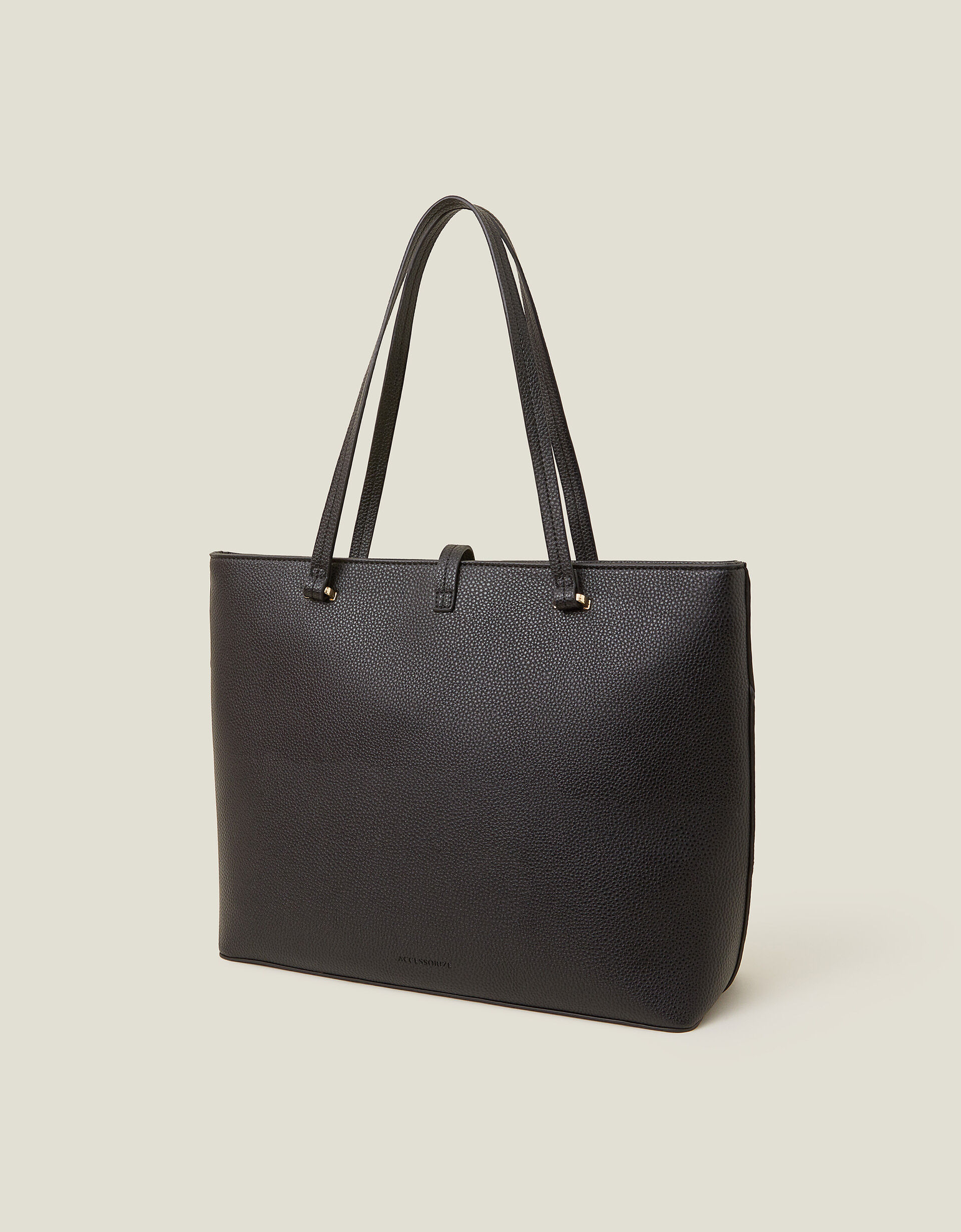 Large Faux Leather Tote Bag Black | 50% off selected lines