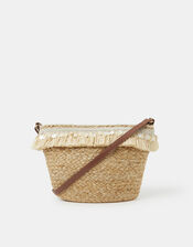 Jute Fringe Crossbody Bag, , large