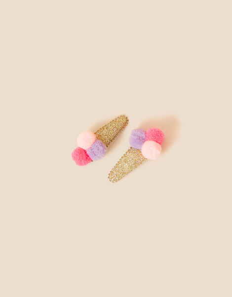 Kids Ice-Cream Hair Clips Set of Two, , large
