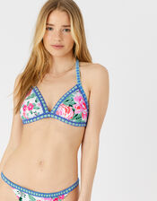 Melrose Floral Triangle Bikini Top, Multi (PASTEL-MULTI), large