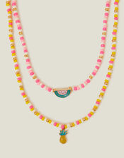 Girls Fruit Layered Necklace, , large
