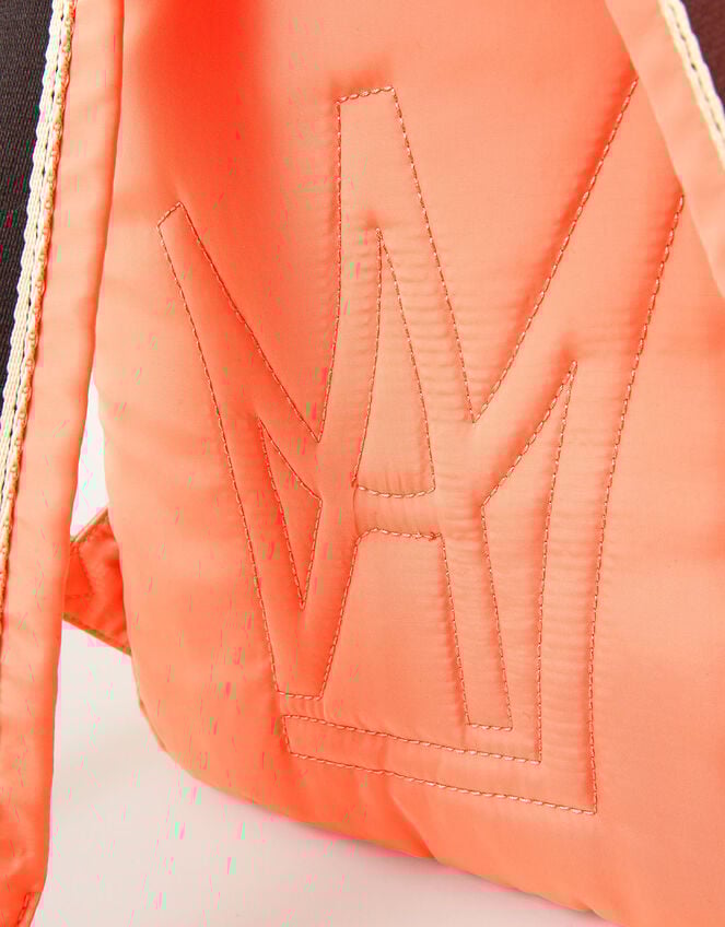 Contrast Detail Backpack with Recycled Nylon, , large