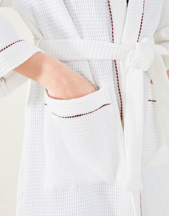 Waffle Robe , Ivory (IVORY), large