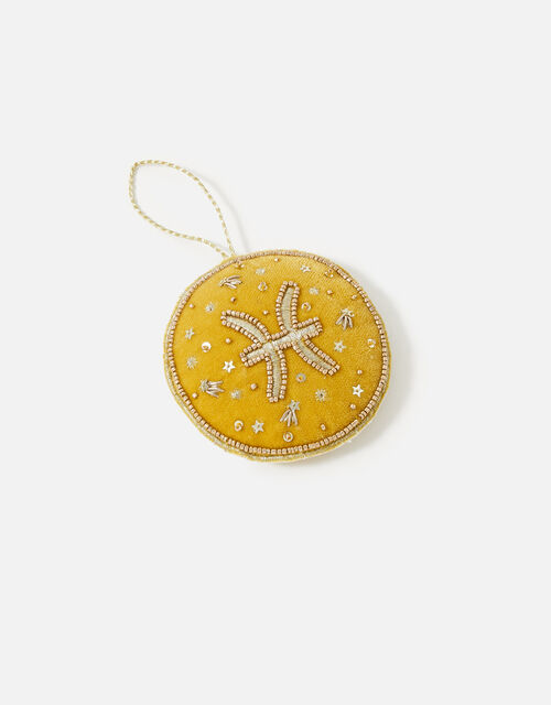 Embellished Star Sign Hanging Decoration, Yellow (OCHRE), large