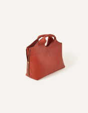 Wrap Handle Handheld Bag, Orange (RUST), large