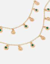Emerald Drop Layered Necklace, , large