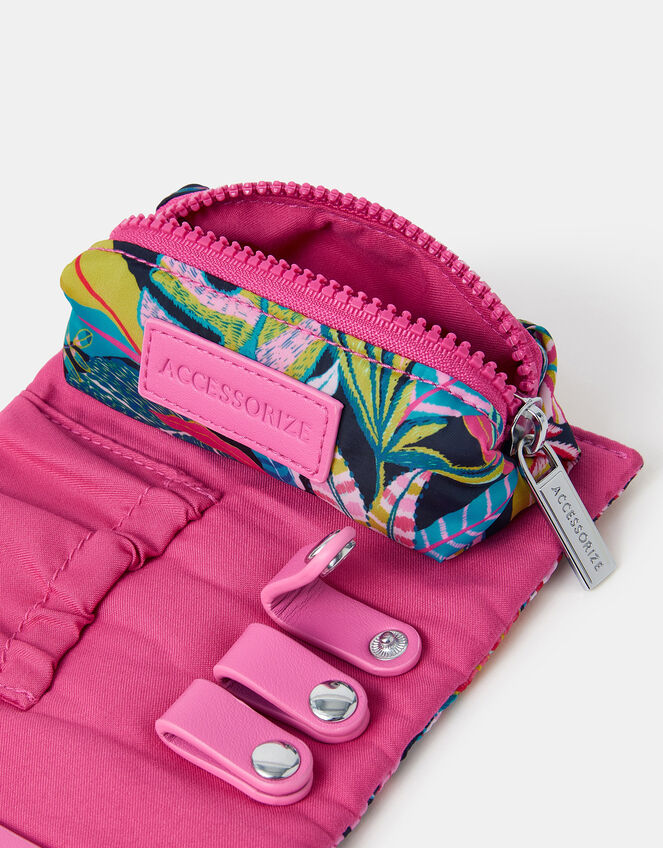 Tropical Print Jewellery Roll, , large