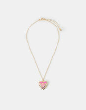 Girls Flower Locket Necklace, , large