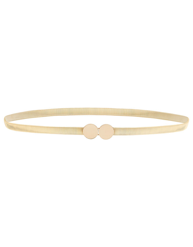 Metal Stretch Waist Belt, Gold (GOLD), large