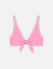 Stitch Detail Bunny Tie Bikini Top, Multi (BRIGHTS-MULTI), large
