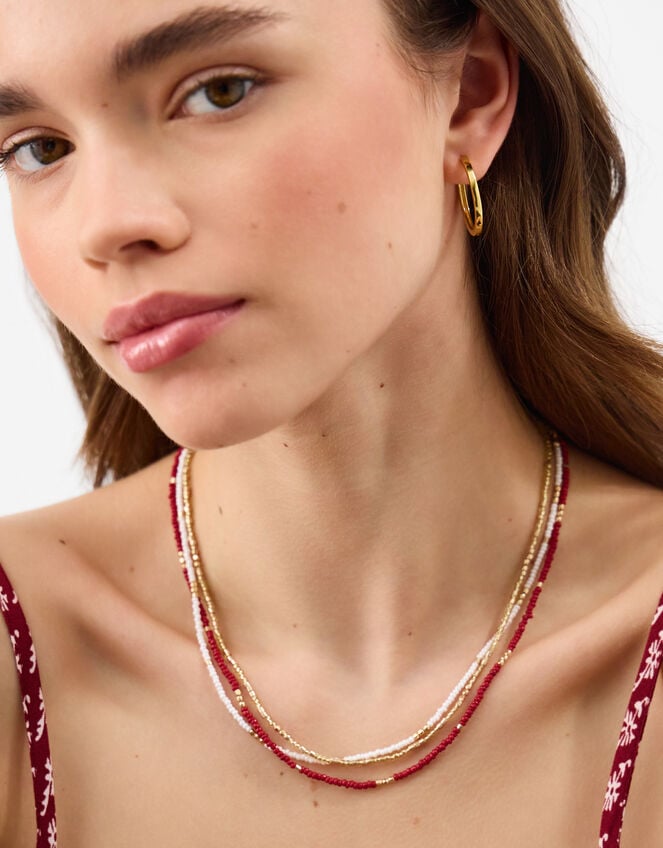 3-Pack Skinny Beaded Necklaces, , large