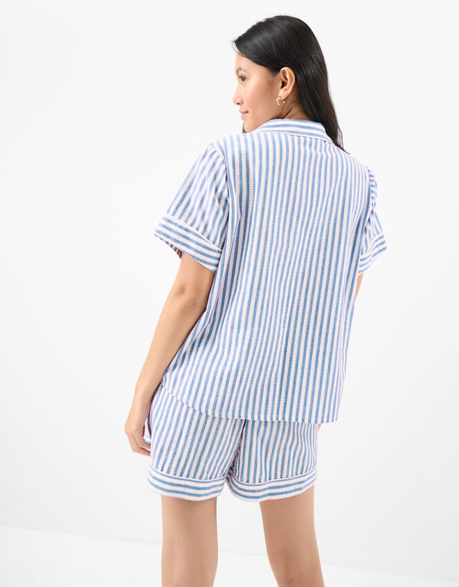 Bisou Stripe Short Pyjamas Set, Blue (BLUE), large