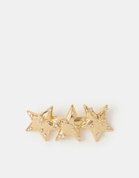 Triple Star Barrette Hair Clip, , large