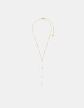 14ct Gold-Plated Diamanté Necklace, , large
