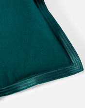 Embroidered Wide Edge Cushion Cover, Green (GREEN), large
