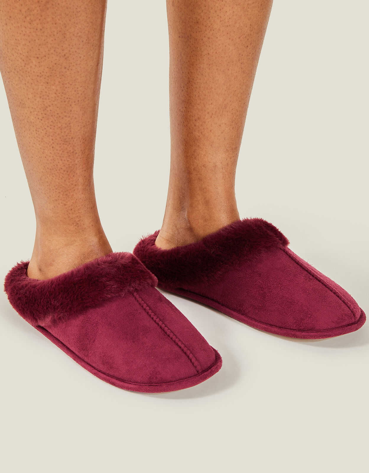 Red sales mule slippers