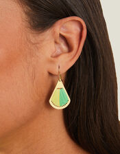 Raffia Inlay Earrings, , large