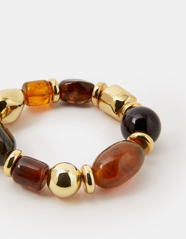 Chunky Organic Resin Beaded Bracelet, , large