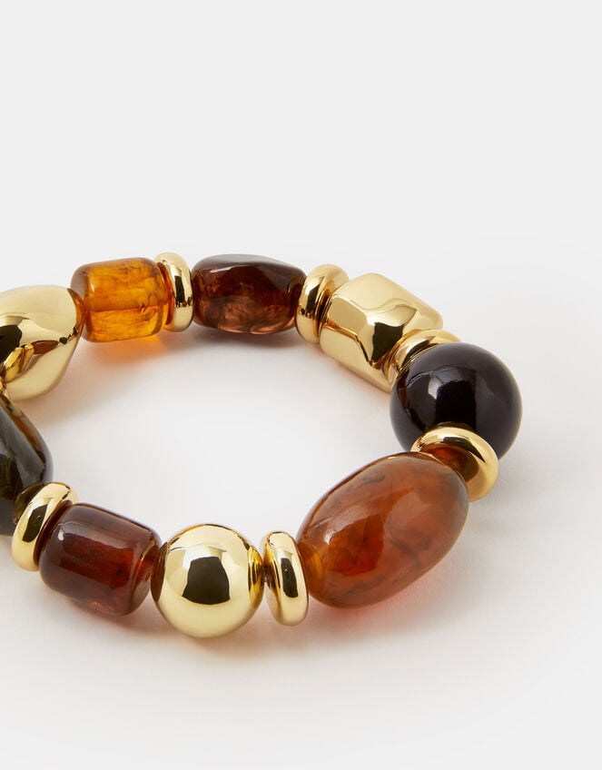 Chunky Organic Resin Beaded Bracelet, , large