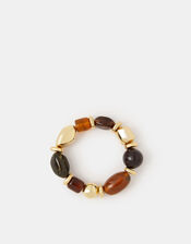 Chunky Organic Resin Beaded Bracelet, , large