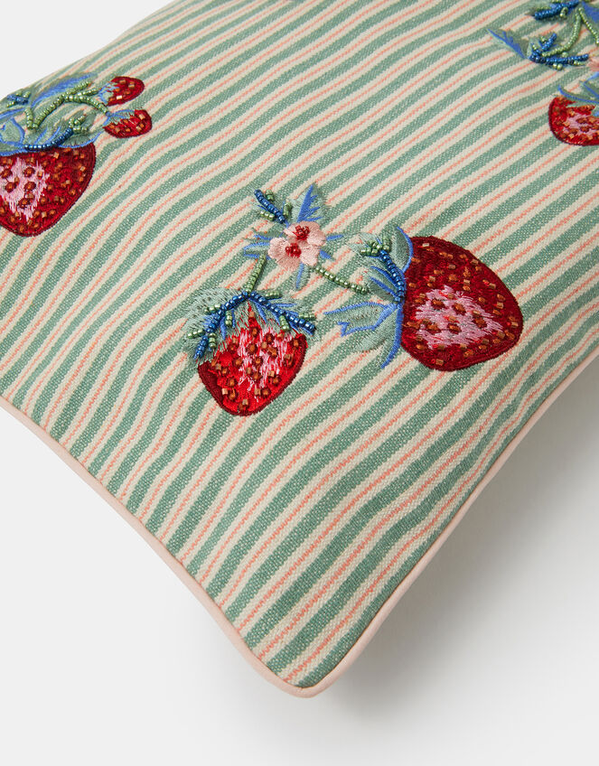 Strawberry Stripe Cushion Cover, , large