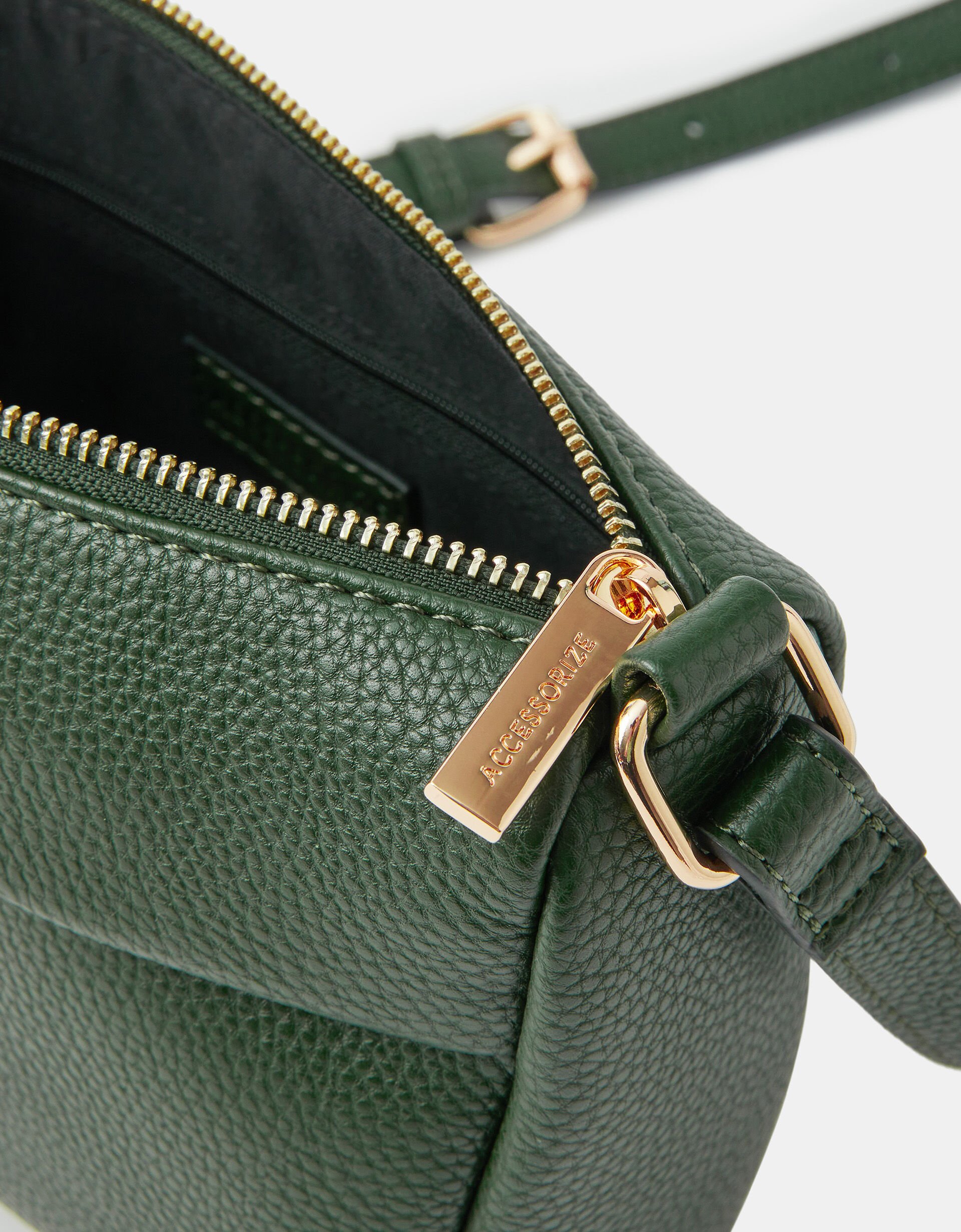 Zip Front Crossbody Bag Green | Crossbody Bags | Accessorize