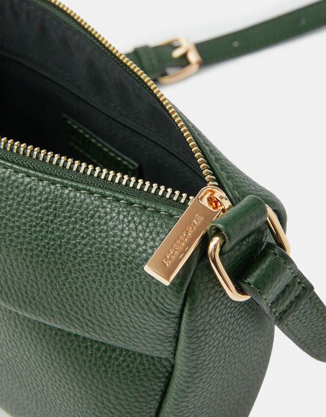 Zip Front Crossbody Bag, Green (GREEN), large