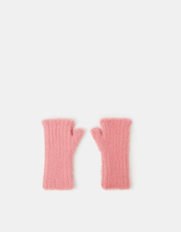 Fluffy Knitted Wrist Warmers, , large