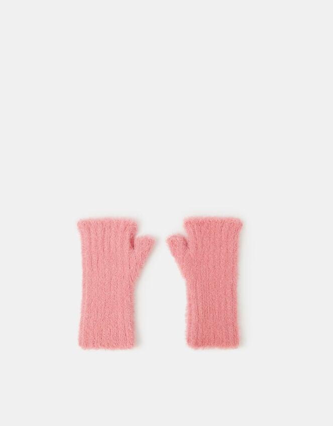 Fluffy Knitted Wrist Warmers, , large