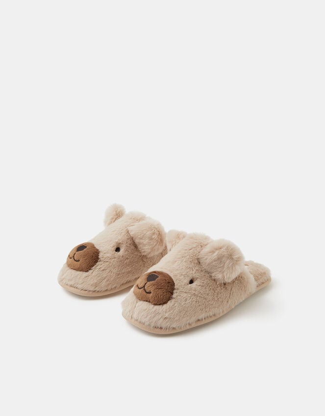 Teddy Mule Slippers, Natural (NATURAL), large