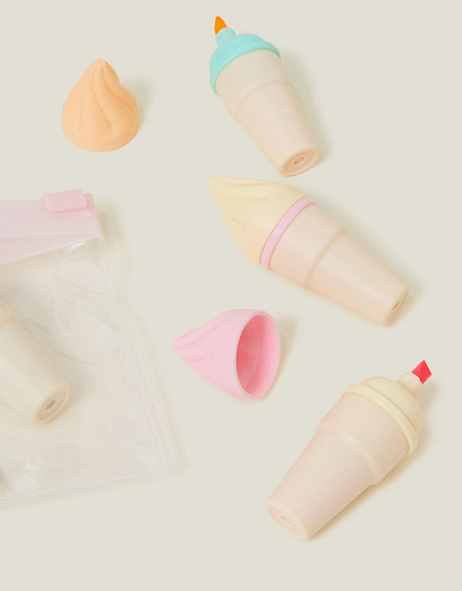 Girls 4-Pack Ice Cream Highlighters, , large