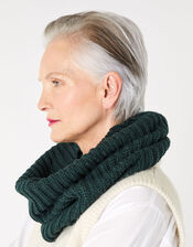 Chunky Knit Snood , Green (GREEN), large