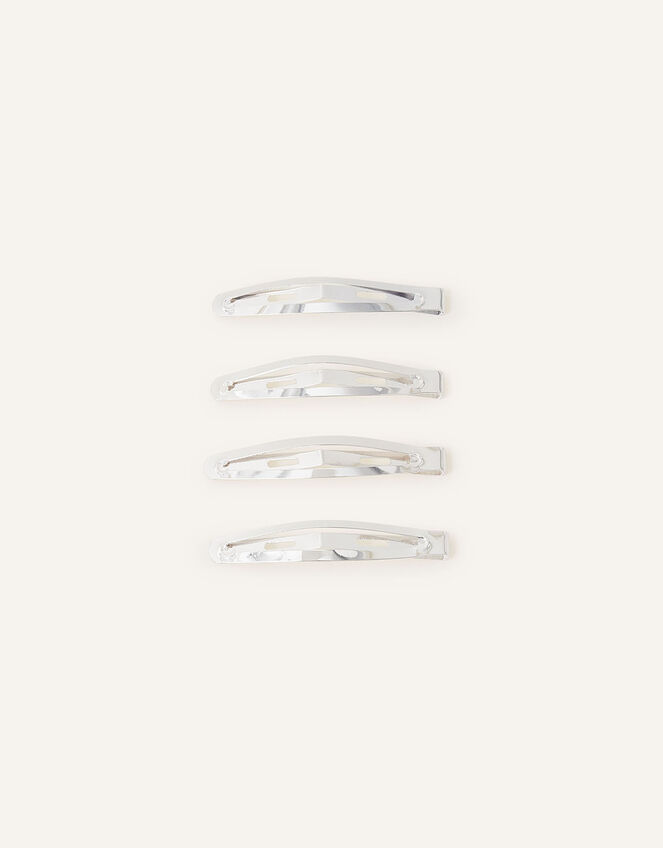 4-Pack Metal Snap Hair Clips, , large