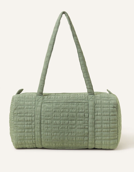 Seersucker Weekend Bag, Green (GREEN), large