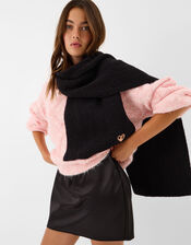 Leopard Heart Scarf, , large