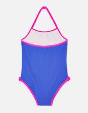 Seahorse Swimsuit with Recycled Polyester, Blue (BLUE), large